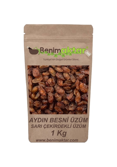 BenimAktar Çekirdekli Sarı Aydın Besni Üzüm 1 KG