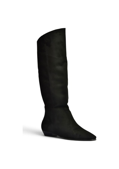 Fox Shoes Z404202702 Siyah Süet Klasik Kadın Çizme