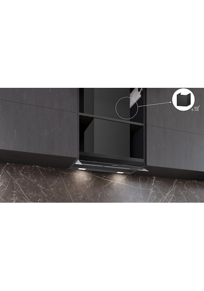 Siemens iQ500 LJ67BDP60 Tam Entegre 60 CM Siyah Cam Davlumbaz