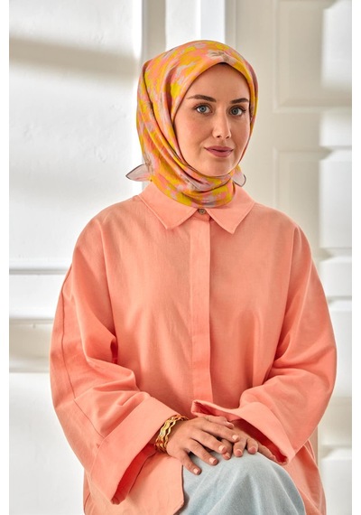 Silk Home Velora Eşarp 161001-31 Pudra Vizon, Sarı, Somon, Turuncu, Gri