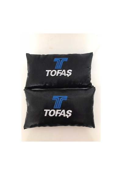 Tofaş Uyumlu Nakışlı Deri 1 Çift Boyun Yastık Ve 1 Çift Kemer Pedi