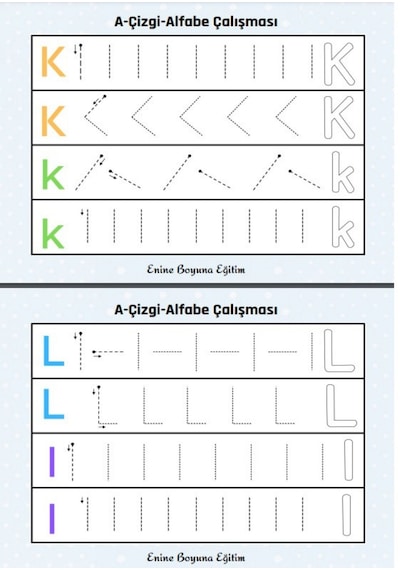 Çizgi-alfabe Yaz-sil Kitabı Okul Öncesi Ve Birinci Sınıflar İçin