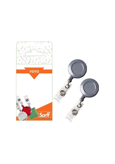 Sarff Yuvarlak Kancalı Gri Eko Yoyo Blister - 2adet