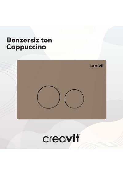 Creavit Terra Mat Cappucino Boyalı Kumanda Paneli GP9002.06 Kahverengi