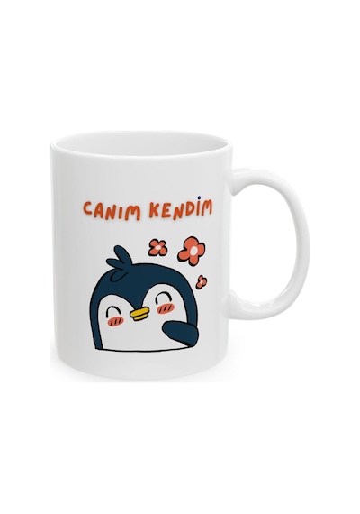 Canım Kendim Hediyelik Baskılı Porselen Beyaz Lüks Kupa Bardak Beyaz
