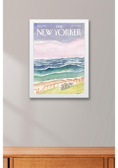 The New Yorker Çerçeveli Tablo August 29 2016 - Dalgalı Denize Bakan Çocuklar Tablosu