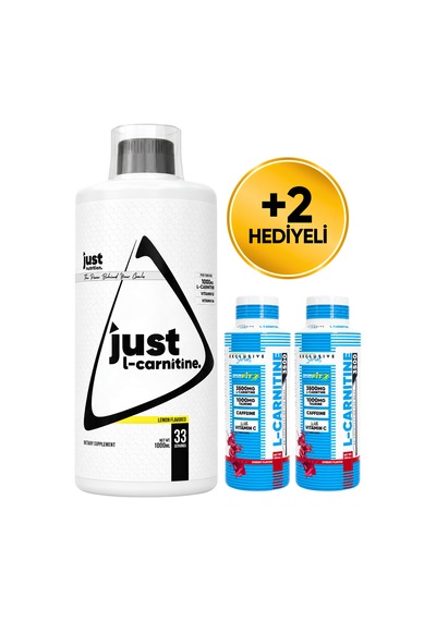 Just Nutrition L-carnitine 1000 Mg 1000 Ml 33 Servis Limon + 2 X L-karnitin Shot Hediyeli