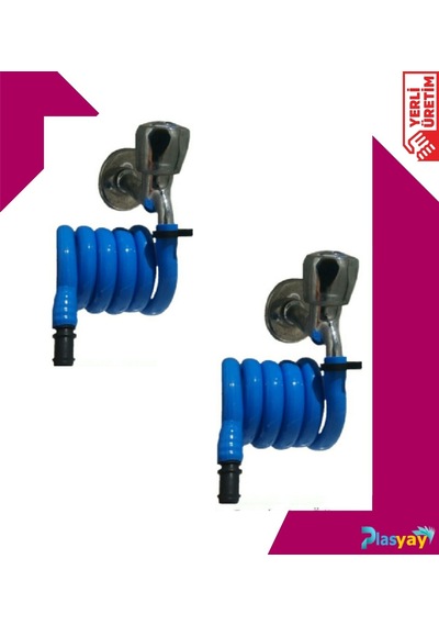 Plasyay Spiral Wc Hortum Matik 2 Adet Mavi