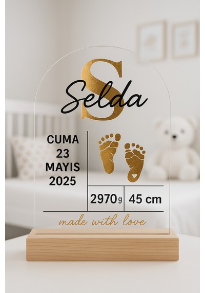Doğum Panosu, Bebek Doğum , Kişiye Özel Doğum Günü , Pleksi Doğum Panosu Çok Renkli