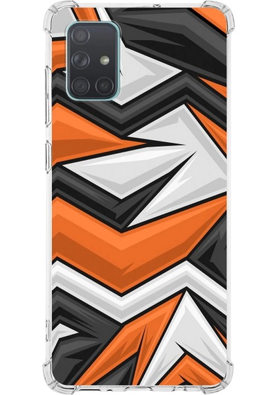 Samsung Galaxy A71 Uyumlu Köşe Korumalı Antişok Kapak Grafiti Tasarımlı Şeffaf Kılıf