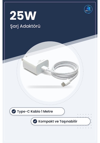 Hızlı Şarj Adaptörü Type C Kablolu Power Delivery Destekli Kompak