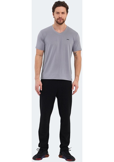 Slazenger KATRIINA Erkek V Yaka Gri Tişört