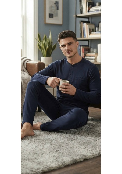 Erse %100 Pamuk Selanik Örme Uzun Kol Erkek Pijama Takımı Kışlık - 9097526090081 Lacivert Erse %100 Pamuk Selanik Örme Uzun Kol Erkek Pijama Takımı Kışlık - 9097526090081 Lacivert