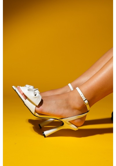 Luvishoes Luvi Shoes Pila Beyaz Kadın Topuklu Ayakkabı