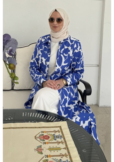 Rabia Şamlı Doğa Tunik Saks Çok Renkli