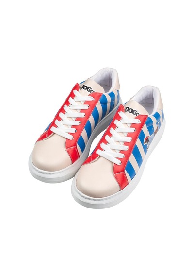 Kadın Vegan Deri Beyaz Sneakers - Mon Amour Tasarım Çok Renkli