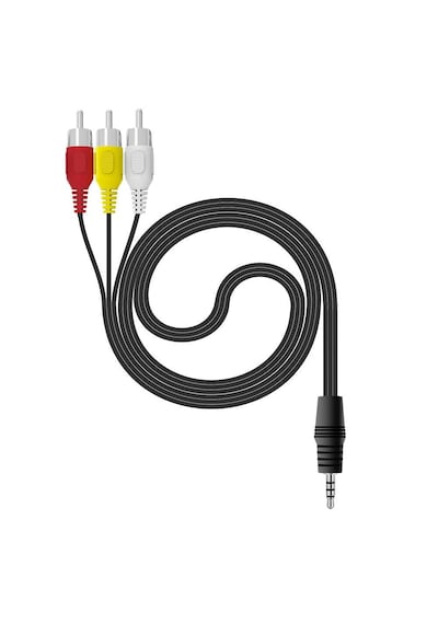 4824 3.5 Mm Stereo To 3 Rca Dişi Tos Çevirici Dönüştürücü Ses Kablosu With Rca Cable