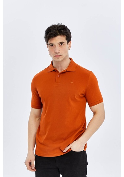 Süvari Slim Kiremit Erkek Polo Yaka T-shirt Ts1014000474