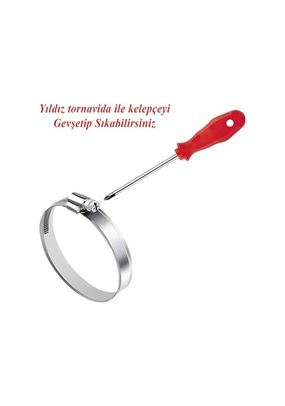 5 Adet Hortum Kelepçesi Tork Ayarlı 28x48 Mm Paslanmaz Çelik Boru Metal Kelepçe Ayarlanabilir Klips