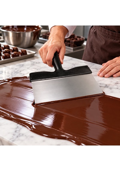 Fida Çikolata Temperleme Spatulası Gümüş