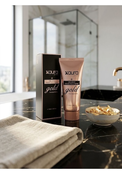 Xaura Global 24k Gold Foam Cleansing 100 Ml %99.9 Saf Altın İçerikli Yaşlanma Karşıtı Yüz Temizlem