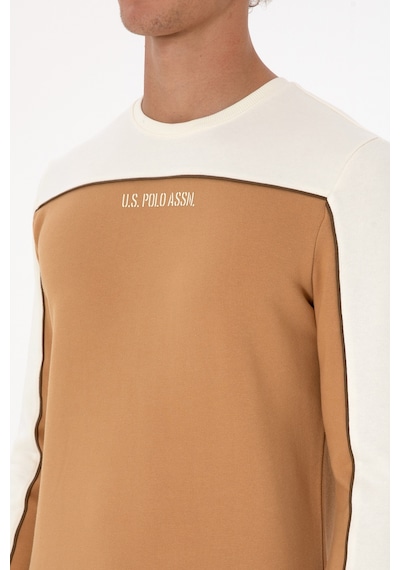 U.S. Polo Assn. Erkek Regular Fit Bisiklet Yaka Camel Sweatshirt 50315507-VR015