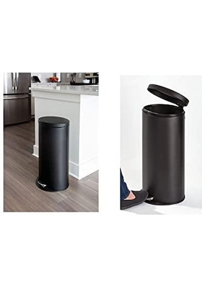Primanova Cigo Paslanmaz Çöp Kovası Pedallı 6Lt. M-E41-01-0 Beyaz