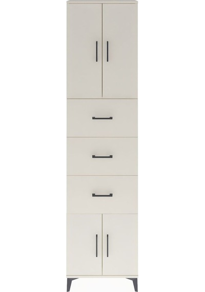Arges Dolap Tek Raflı 3 Çekmeceli 4 Kapaklı 60x30x243 Aytaşı-... Aytaşı