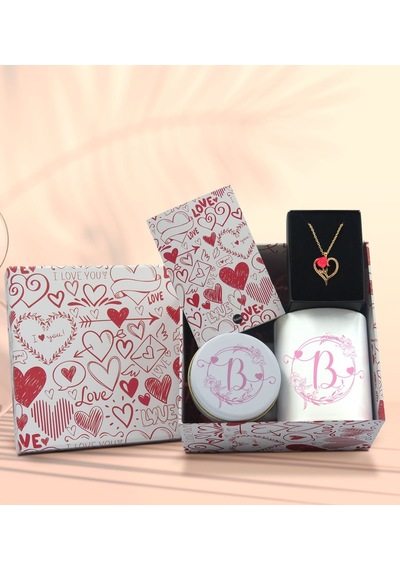 BK Gift Sevgiliye Özel Kutuda Hediye Seti, Kupa Bardak, Sevgili Hediyesi, Aşk Kolyesi, Kokulu Mum,Yıl Dönümü Hediyesi-7