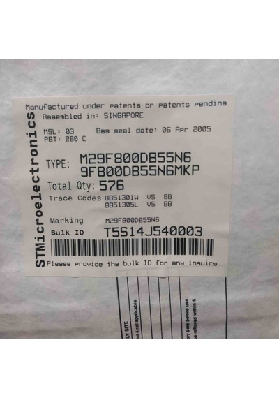 M29f800db55n6 Smd Entegre 3 Adet