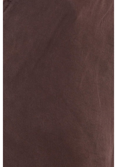 Tudors Kadın Regular Fit Klasik Kesim Pamuklu Geniş Paça Kahverengi Pantolon-39523 Kahverengi