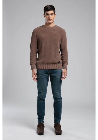 Lee Cooper Wilson Erkek O Yaka Kazak-21853 Kahverengi