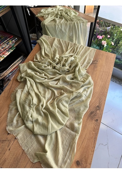 Aminenesil Modakaşmir Açık Yeşil Bambu Şal Mint