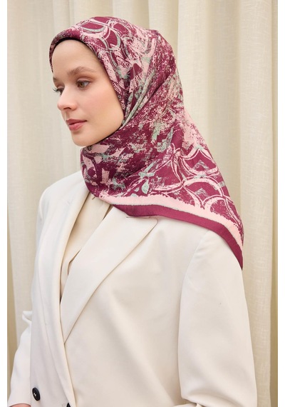 Silk Home Velora Eşarp Art Mürdüm 90x90 Çok Renkli