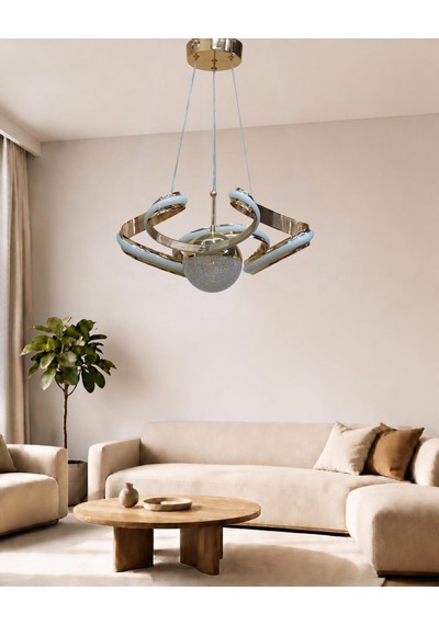 Mini Dron Büyük Modern Ledli Avize Çizgili 3 Renk Power Ledli Gold Kaplama Çoçuk Odası Yatak Odası Mutfak