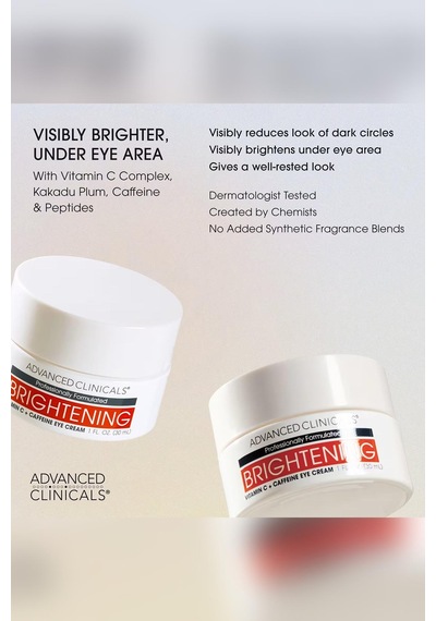 Advanced Clinicals Brightening Vitamin C + Caffeine Aydınlatıcı Göz Kremi 30ml