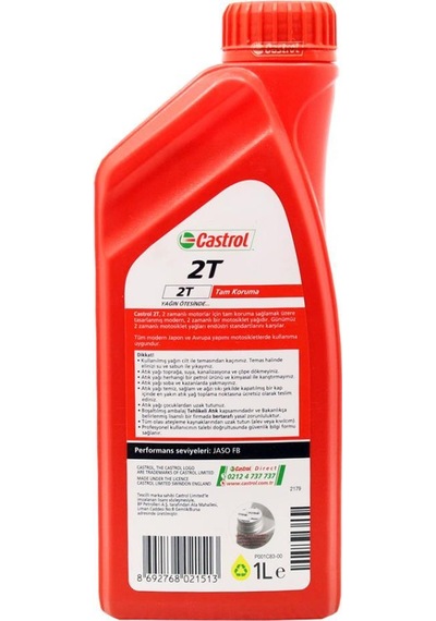 Castrol 2t 1 L 2 Zamanlı Mineral Bazlı Motosiklet Yağı (2 Adet)