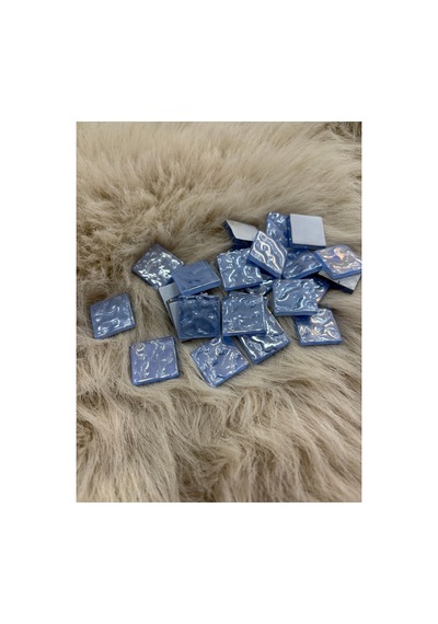 Sanatsal Kristal Mozaik Ks-02 23x23mm Premium Dalgalı Mavi 250gr