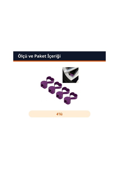 Trobus 4'lü Sibop Kapağı Alüminyum Kalp Desenli Set Mor