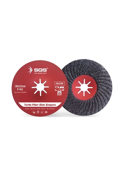 Sgs Turbo Fiber Disk Zımpara 180 Mm Sgs289