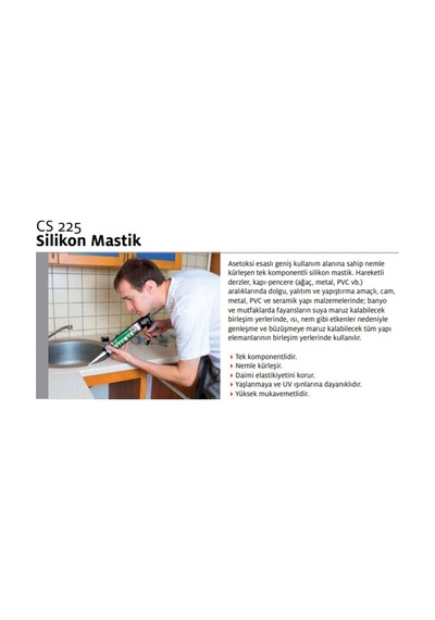 Cs 225 Silikon Mastik Şeffaf 280 Gr