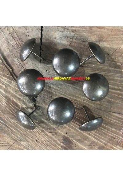 Rustik Kabara Raptiye Koltuk Çivisi Antik Siyah Çap 19 MM 30Adet