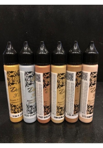 3d Boncuk Boya 6 Lı Set 3 / Boyutlu Boya 25 Ml X 6 Adet 3d Boncuk Boya Set Çok Renkli Tek Ebat, Tek Renk
