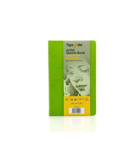 Tigertint Sert Kapak Eskiz Defteri 140 G A5 80 Yaprak Fıstık Yeşili 100140508