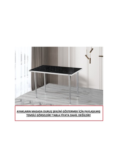 4 Adet-metal Konik Ayak-masa Ayağı-gümüş Renk-73.5cm- Boru Çapı 5.1cm