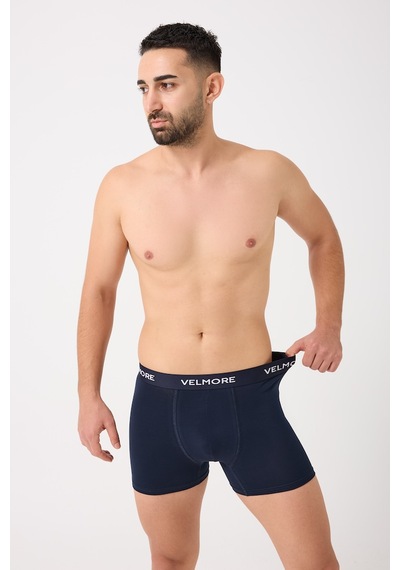 Velmore Erkek Boxer 12 Li Kutu Nefes Alan Pamuk Kumaş Sıkmayan Esnek Bel Lastikli S 5xl Siyah-bordo-lacivert
