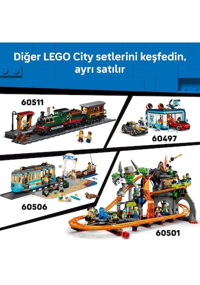 LEGO® City Araçlarla Pizza Dağıtım Deneyimi 60496 - 6 Yaş ve Üzeri Çocuklar için 4 Minifigür İçeren Oyuncak Yapım Seti (494 Parça)