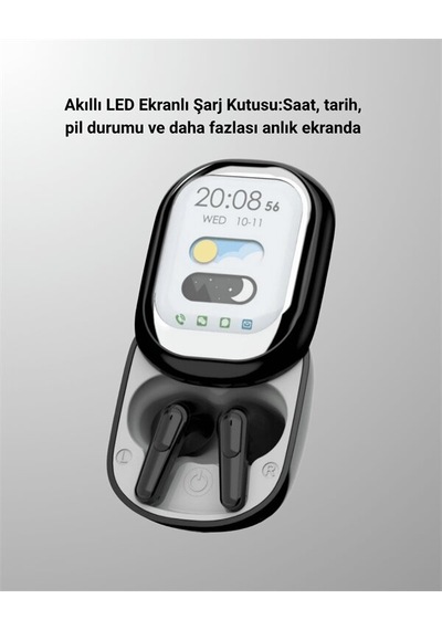Şık Akıllı Ve Güçlü: Led Ekranlı Kablosuz Kulaklık Seti Mh-hs7237-5273