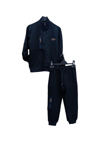 Çocuk Off Black Logolu Fermuar Hırkalı Eşofman Takım-13002-lacivert Lacivert