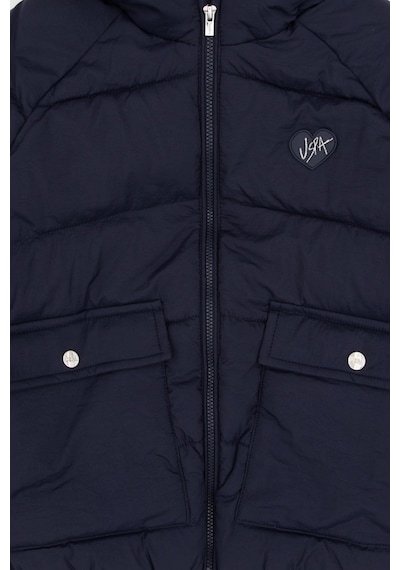 U.S. Polo Assn. Kız Çocuk Lacivert Kapüşonlu Mont 50313057-VR033